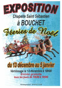 Exposition Chapelle Saint Sébastien Féeries de Noël du 13/12 au 05/01